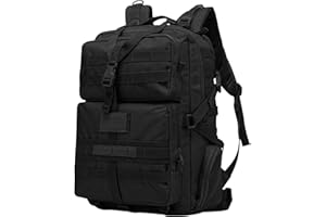 Wesoke 35L Military Tactical Backpack, Large Army Assault Pack Molle Backpacks Bag for Men, 3 Day Pack Bug Out Bag Hiking Camping Rucksack for Outdoor Travel Climbing, Black