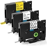 Nastro per Etichette Fimax Compatibile In sostituzione di Brother P-Touch 12mm TZe-231 TZe-131 TZe-631 Laminato per PT H105 H
