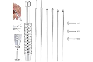 Sju stycken piercingkulor, piercingboll, piercingtång, piercingset, piercingtång, piercingkula, vridbar, rostfritt stål verktyg för att öppna och byta, piercingtillbehör för öra och näsa