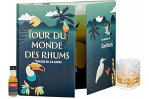 E-TASTING Calendrier de l’Avent Rhum “Le Tour du Monde des Rhums” par Rumporter – Nouveauté 2025 – 24 rhums x 20 mL – Dégustation découverte, idée cadeau originale homme/femme