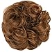 FESHFEN Scrunchy Scrunchie Hair Bun Updo Hairpiece Hair Ribbon Ponytail Extensions Hair Extensions Wavy Curly Messy Hair Bun Extensions Donut Hair Chignons Hair Piece Wig Light Auburn Hairpiece