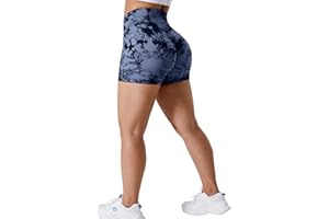 Yiifit Damskie spodenki sportowe Scrunch Butt High Waist Workout 3,5" szorty rowerzysta gimnastyka krótkie spodnie