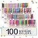 Produktbild 100 Farben Glitter Gelschreiber von ARTISTORE einzigartige Farben (keine Duplikate) Gelschreiber Gel Pen Sets, perfekte Geschenkidee für Erwachsene zum Malbuch Doodling Zeichnung Schreiben
