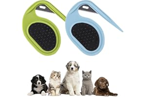 YUANBAOTT 2 Pcs Dematting Comb & Detangler Brush for Cat and Dog Fur Removal with Knot Remover for Matted Hair Grooming