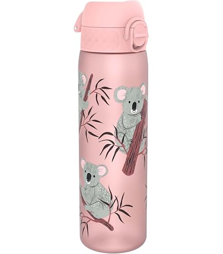 Ion8 Borraccia con Cannuccia, 500 ml/18 oz, Anti-perdite, Facile da Aprire, Chiusura Sicura, Lavabile in Lavastoviglie, Coperchio Igienico, Maniglia