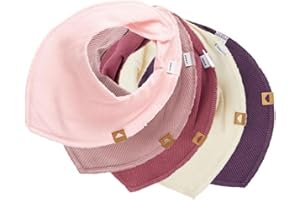 NAME IT Mädchen 5er Set Baby Dreieckstücher Halstuch Lätzchen 5 Stück ★ (Set Rosatöne)