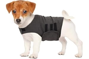 KELIVOL Anxiety Coat for Dog, Anxiety Relief Jacket, Calming Light Weight Wrap Vest, Used to Keep Comfort for Dogs afraid of Fireworks/Thunder Storm. (XS,Dark Grey)
