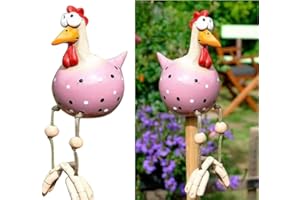 RUIAQER Statues de Poulet Jardin Décoration en Résine Drôle en Forme de Poule Figurine Animaux Sculptures pour Jardin,Poules en Céramique Décoratives pour Jar din,Cour, Patio