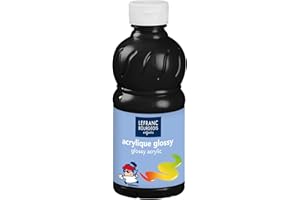 Lefranc Bourgeois - Acrylique liquide brillante Glossy pour enfants- 250ml Noir