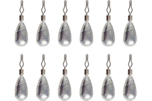 FOLANDO 50 PCS Small Fishing Weights, Fishing Split Weights Kit Sea Fishing Weights for Freshwater Saltwater Fishing Tackle Weights Kit 3.5g