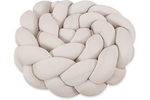 ‎BABYBAY babybay Baby Kuschelschlange (Made in EU) - Kuschelschnecke in vielen Farben und Größen, Nackenrolle, Kopfschutz für Wickeltisch (Creme, 180cm)