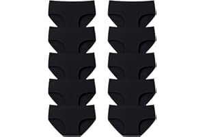 Adorel Culotte Coton Slip Uni sous-vêtement Fille Lot de 10