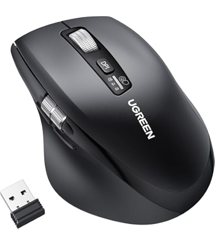 Keychron M6 4000 Hz Draadloze Optische Muis Bluetooth 5.1/2.4 GHz/USB, Lichtgewicht 78g, Programmeerbaar, PixArt 3395 Sensor met tot 26K DPI/ 650 IPS voor Windows Mac Linux - Zwart