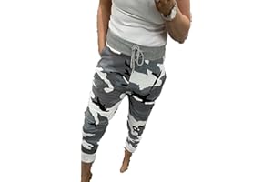 URBAN FASHION Crazy Fashion Women’s Ladies Denim Joggers Star Printed Sweatpants Floral Ribbed Waistband Trousers Ladies Casual Summer Italian Gym Running Pants Plus Size 8-26