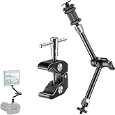 Coverzone Premium Profesyonel Magic Arm DSLR Kamera Tutucu S&uuml;per Kelep&ccedil;eli Mengene Stand, 1/4 3/8 Dişli Flaş Pabu&ccedil;lu Esnek Ma