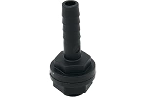 BT-AX Tankdurchführung Kunststoff G1/2" x 15mm Schlauchanschluss | Regentonnen & Wassertank Verschraubung mit Dichtung | IBC Zubehör