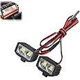 SUNGOOYUE 4 LED White RC Headlight, 2.54JR Connector Removable Bracket Lighting Headlights DIY RC Spot Light for 1/10 5 To 7.4V RC Car