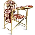 REBENUO Easy sujood for eldery folding muslim prayer chair With Armrest And Side Pocket - Red.