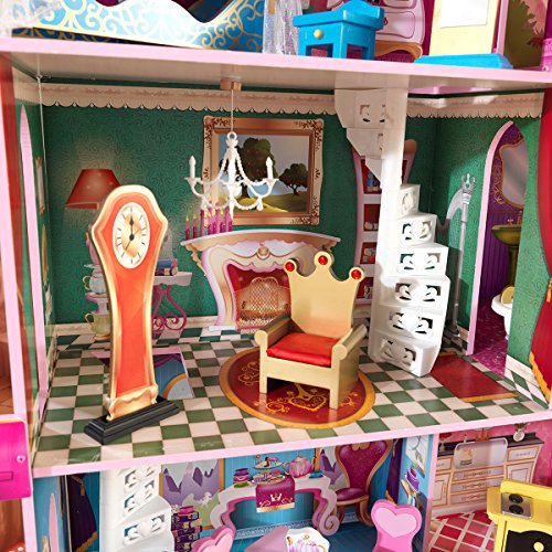 KidKraft Storybook Mansion Dolls House With 14 Furniture Pieces Age 3+ Years