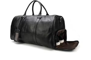 NEWSBIRDS Reisetaschen Herren echt Leder Weekender Tasche Großen Kapazität Reisetasche Unisex Vintage Handgepäck Bag Overnight Weekend Bag