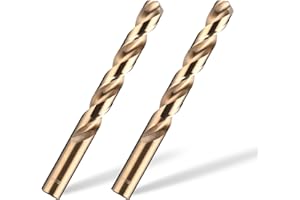 amoolo 12mm 2pcs Cobalt Drill Bit, M35 HSS Metric Cobalt Drill Bit Set for Hard Metal, Stainless Steel, Cast Iron