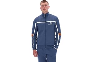 Sergio Tacchini Track Jacket Mens Frankie Track Top in Vintage Indigo/Pumpkin Spice