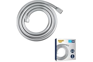 GROHE VitalioFlex Trend Flexible de douche 1750mm, anti-pliures, finition brillante, raccord fileté universel 1/2", chromé 28742002 (Import Allemagne)