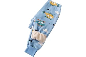 PAIDAXING 2024 Kinder Thermohose Gefütterte Hose Winterhose Kuschel Jogginghose Thermo Leggings Elastische Taille Sporthose Warme Winter Bequem Softshell Hosen für Jungen und Mädchen 1-9 Jahre