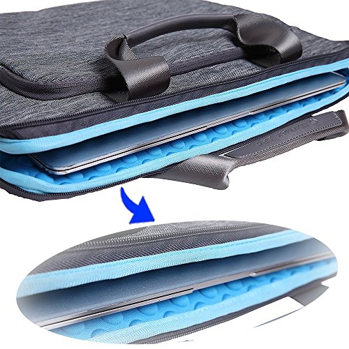 Acxeon Business Laptop Messenger Sling Umhängetasche Notebook Laptop Anzug Stoff Multifunktionale Fall Tragetasche für MacBook Pro / Air Surface pro 3 / 4 Notebook (15 “ ~ 15,4 “) - 5
