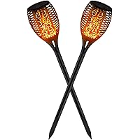 2x Solar Flammenlicht Solar Gartenleuchten 96 Led Solarlampe Garten fackeln IP65 für Garten Beleuchtung mit…