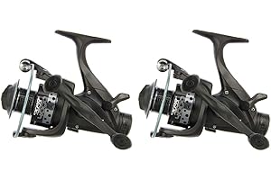 NGT 2x Carp Fishing Baitrunner Reel with Twin Handle And 10 Ball Bearing + Spare Spool