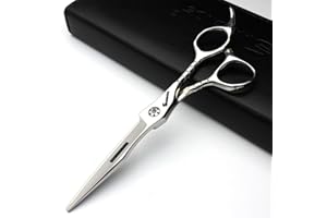 AXEMOORE Giappone 440C Parrucchiere Studio Barber Styling Professionale Toolset Moda 6' Barber Forbici e Forbici Efficienti (Taglio piatto da 6 pollici-BB)