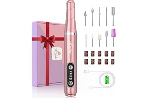 ‎KREDIOO Nagelfräser für Gelnägel Kabellos Maniküre Set Elektrische Nagelfräser 20000 U/Min Fräser für Gelnägel 3 einstellbare Geschwindigkeitsstufen mit Akku für Nagelpflege und Gelnägel