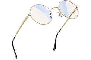 Joopin Occhiali anti Luce Blu Trasparenti Rotondi Occhiali da Vista Uomo Donna Riposanti Riposo Filtro Blue Light Blocking Glasses per Gaming Computer