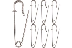 EZRANOVA Lot de 12 grandes épingles de sûreté, épingles de toit solides, épingles en feutre lourdes, épingles de sûreté robustes pour vêtements, couettes, artisanat, jupes, broche kilts (63 mm)