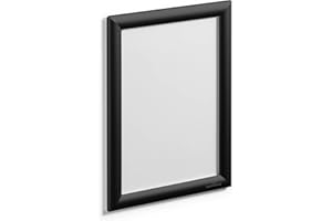 Durable Cornice a scatto in alluminio A4, accessori ufficio, fissaggio con bande biadesive o viti, 1 pezzo, nero, 479601