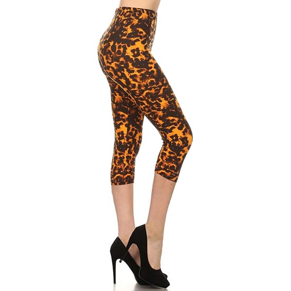 Leggings Depot High Waisted Floral & Space Print Leggings For Women - Opaque, Comfortable & Plus Size Available