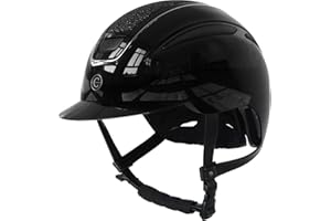 Covalliero Reithelm Elite, Damen Reithelm, Optimale Belüftung, Kunstlederriemen, Herausnehmbares Innenfutter, ABS Hartschale