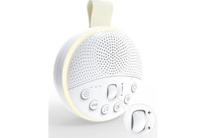 ‎ANSTEN ANSTEN White Noise Machine Baby, 21 Beruhigende Klänge White Noise, Wheelup-Volumensteuerung, Tragbar Weißes Rauschen Baby mit Memory-Funktion、Timer、Einstellbares Nachtlicht, Einschlafhilfe Babys
