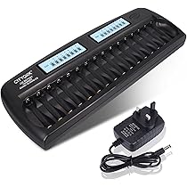 Buy PALO 16 Bay Sart Battery Charger LCD Display For AA/AAA NiH/NiCd