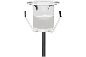 QACA Led Spot Mini Exterieur encastrable,Luminaire encastré 30mm IP 67 Eclairage Escalier Spot Exterieur Led Encastrable DC 12V 0.6W pour Patio Piscine Paysage (blanc chaud, 1 kit)