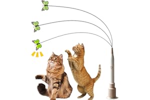 KOLGEIKJ Elektrisches Schmetterlings, Katzenspielzeug Elektrisch, Spielzeug für Aktive Katzen,Katzenspielzeug Selbstbeschäftigung,Katzen Spielzeug,Interaktives Katzen Spielzeug Mit Saugnapf Ball (blue1)