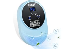 FELLAT Ozone Generator, Ozone Machine Odor Removal for 5-30 ㎡ Room, Portable Room Deodorizer with Negative Ion, Odor Eliminator Suitable for Kitchen, Smoke, Pet Room, Living Room, Toilet