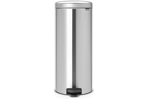 Brabantia NewIcon - Cubo de basura de pedal de 30 litros, color acero mate