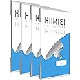 A4 Clear Acrylic Plexi Sign Holders with 3M Tape, Wall Sign Memo Document Menu Holder for Office, Home, Store, Restaurant-No Drilling (4 Pack)