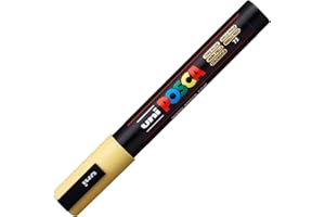 Uni-Ball Posca - Marqueur pointe moyenne conique PC5M JP - Jaune Paille