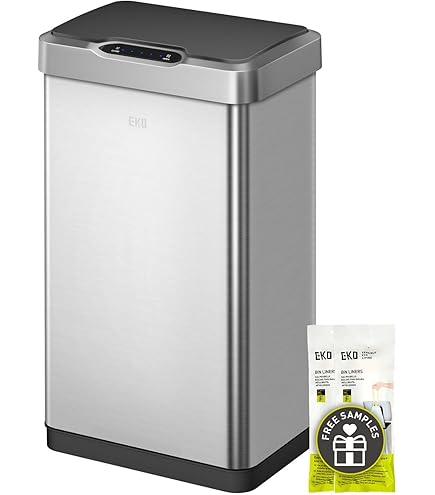 Klarstein Matzwarte, Aanraakvrije 60 L Afvalbak Met Sensor - Soft Close Deksel Led Bedieningspaneel In 2 Compartimenten Verdeelde Afvalbak Voor De Keuken Vuilnisbak Met 2 Vakken