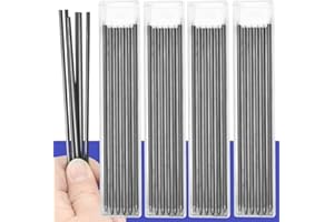 CORSEHILD 24 PCS Solid Carpenter Pencil Refills 2.8mm HB Refill Carpenter Pencil Lead Deep Hole Mechanical Construction Pencil Refill Replacement Joiner Pencils Refill Tracer for Woodworking (Black)