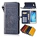 Produktbild Samsung Galaxy J5 2016 Leder Hülle,Handy Hülle Tasche Samsung Galaxy J5 2016,Ledertasche für Samsung Galaxy J5 2016,Leweiany Handytasche Samsung Galaxy J5 2016 Schutzhülle aus Echt-Leder Retro Blumen Prägung Hülle im Ständer Bookstyle Wallet Tasche Flip Brieftasche Etui Schale mit Kartenfach, Magnet und Praktischer Standfunktion Luxus Tasche für Samsung Galaxy J5 2016 - Premium Hülle in Blau