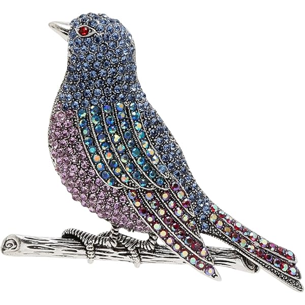 CYPINA Celebrate Vintage Stylish Rainbow Colorful Crystal Parrot